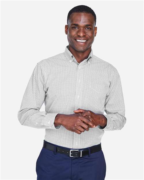 Men's Crown Collection® Gingham Check Woven Dress Shirt