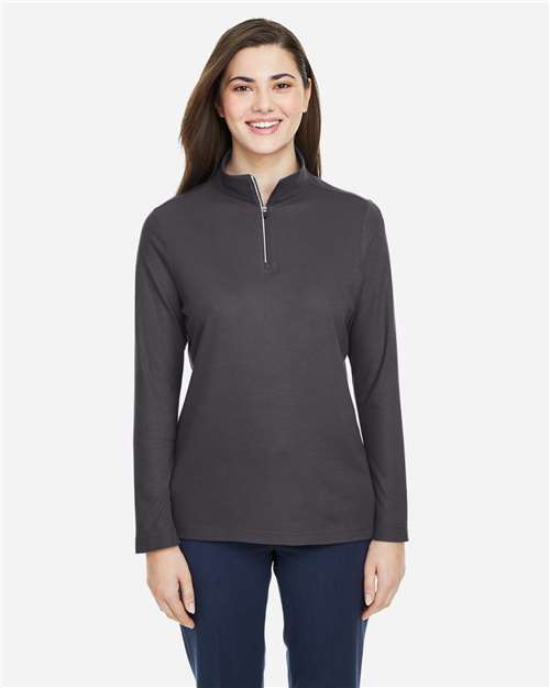 Women's Fusion ChromaSoft™ Pique Quarter-Zip Pullover