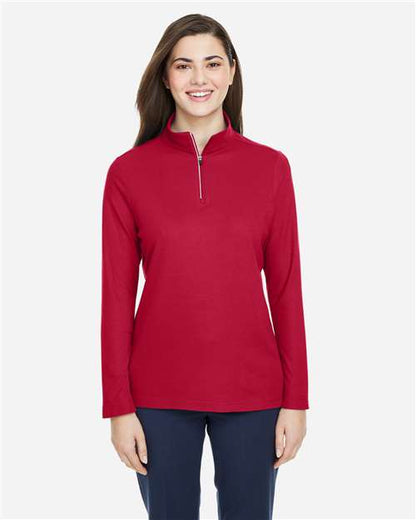 Women's Fusion ChromaSoft™ Pique Quarter-Zip Pullover
