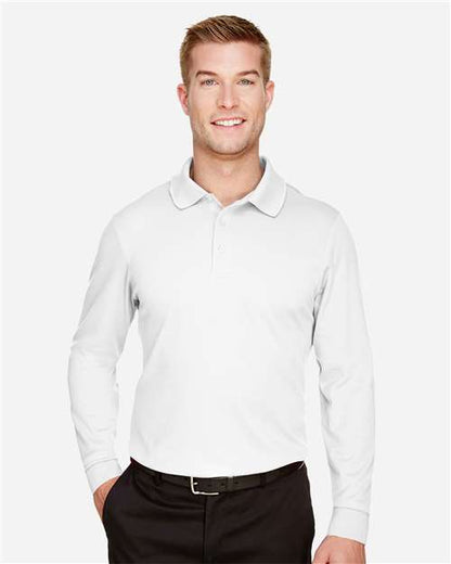 Men's CrownLux Performance® Plaited Long Sleeve Polo