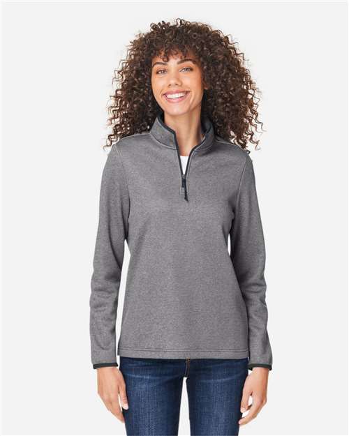 Women's Venture Heathered Stripe Quarter-Zip Pullover