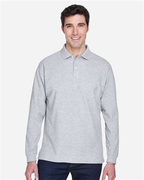 Men's Pima Piqué Long Sleeve Polo