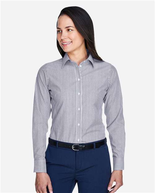 Women's Crown Collection® Banker Stripe Woven Dress Shirt