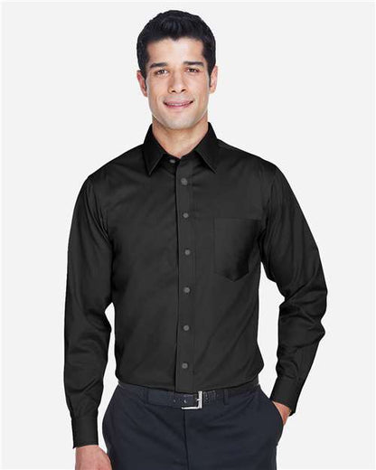 Men's Tall Crown Collection® Solid Stretch Twill Woven Dress Shirt