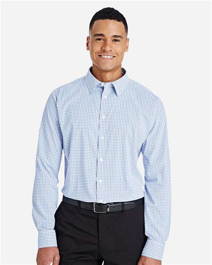 Men's CrownLux Performance® Micro Windowpane Woven Dress Shirt