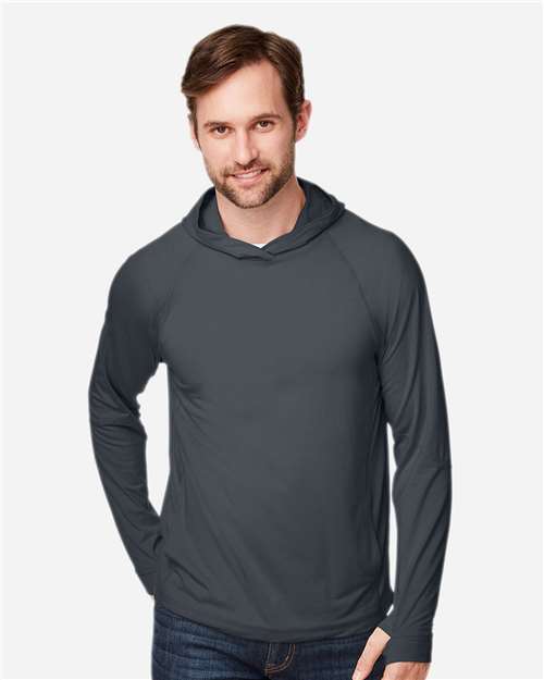 Unisex JAQ Stretch Performance Hooded Long Sleeve T-Shirt