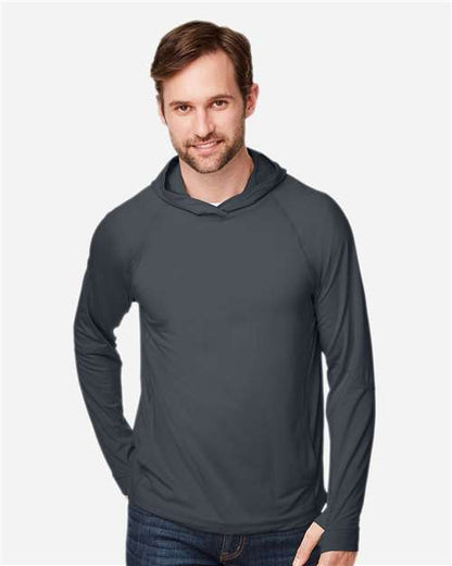 Unisex JAQ Stretch Performance Hooded Long Sleeve T-Shirt