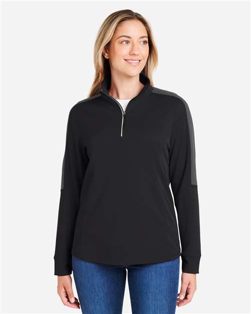 Women's Market Snag Protect Mesh Colorblock Quarter-Zip Pullover